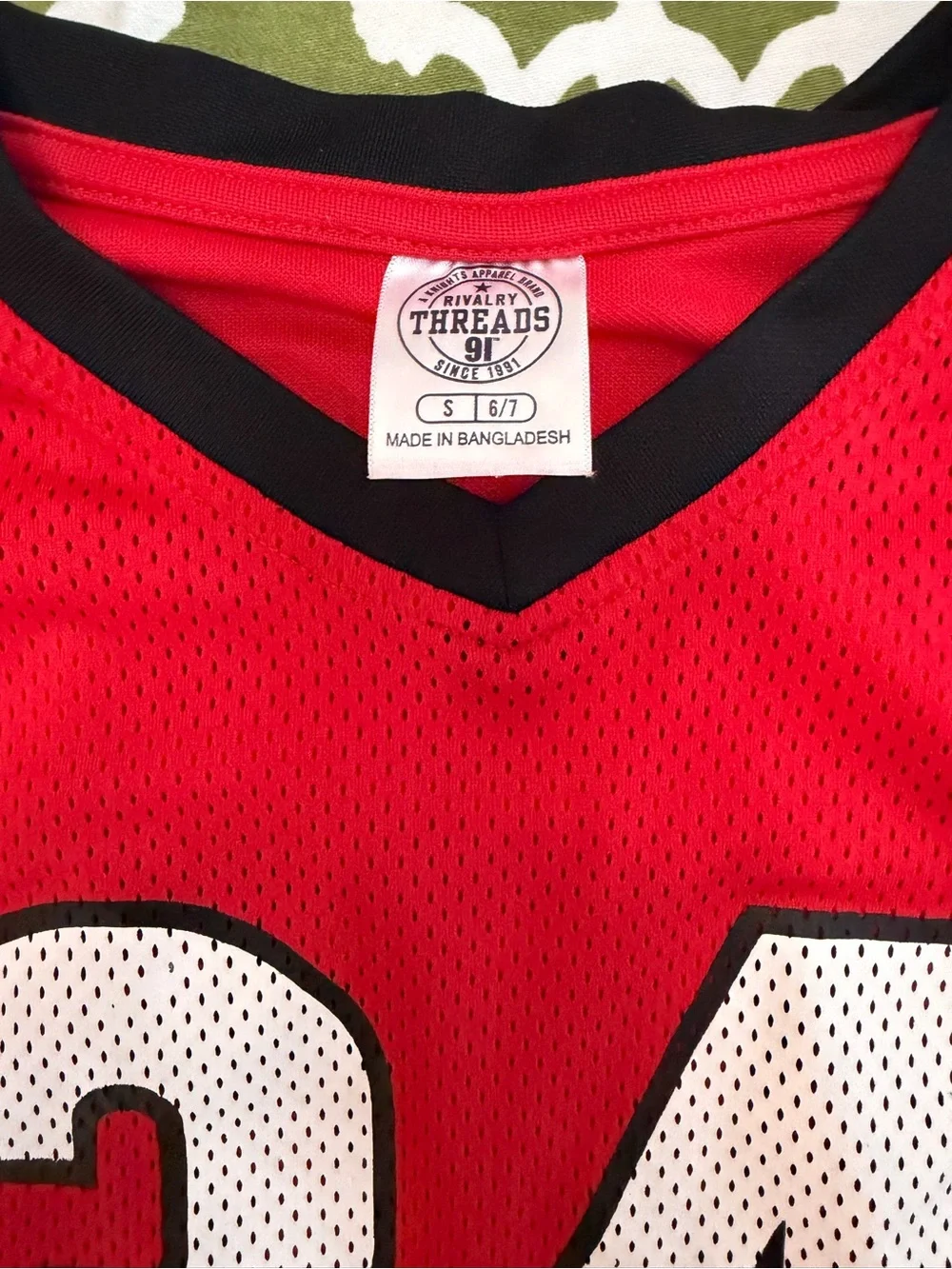 Vintage Georgia Bulldogs 90s Red Short-Sleeve Jersey with White Number 34